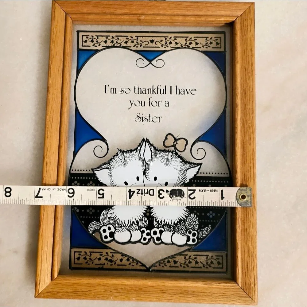 Stained Glass Suncatcher Framed Art Sister
